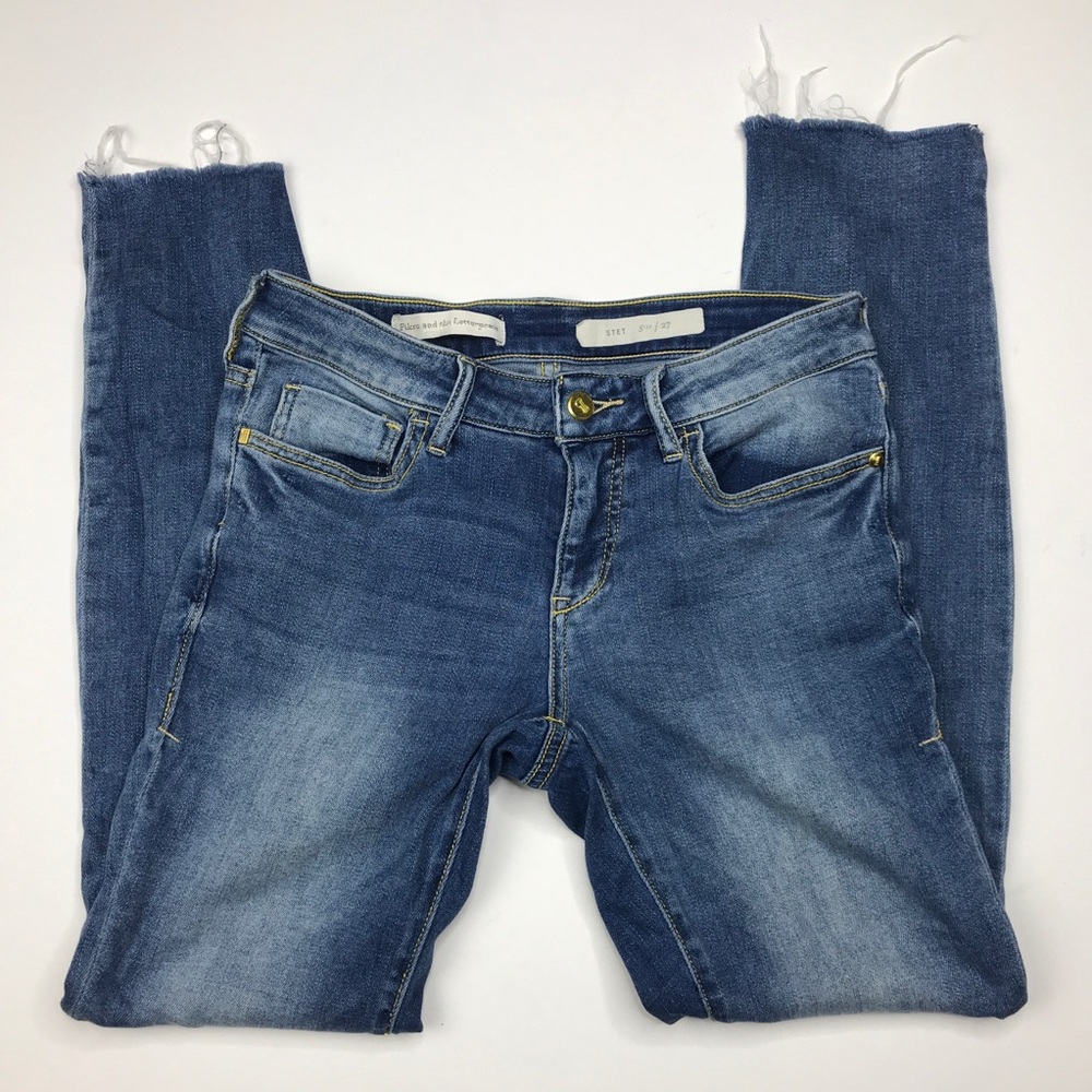 pilcro and the letterpress stet raw hem skinny